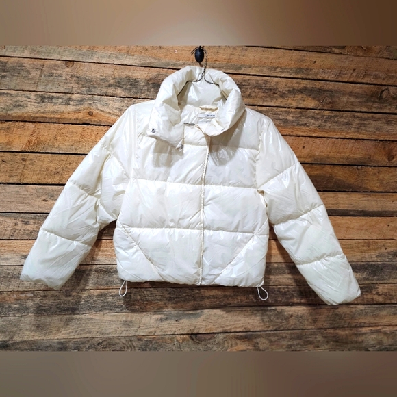 a new day Jackets & Blazers - NWT A New Day Cream Puffer Jacket/Coat Water Resistant